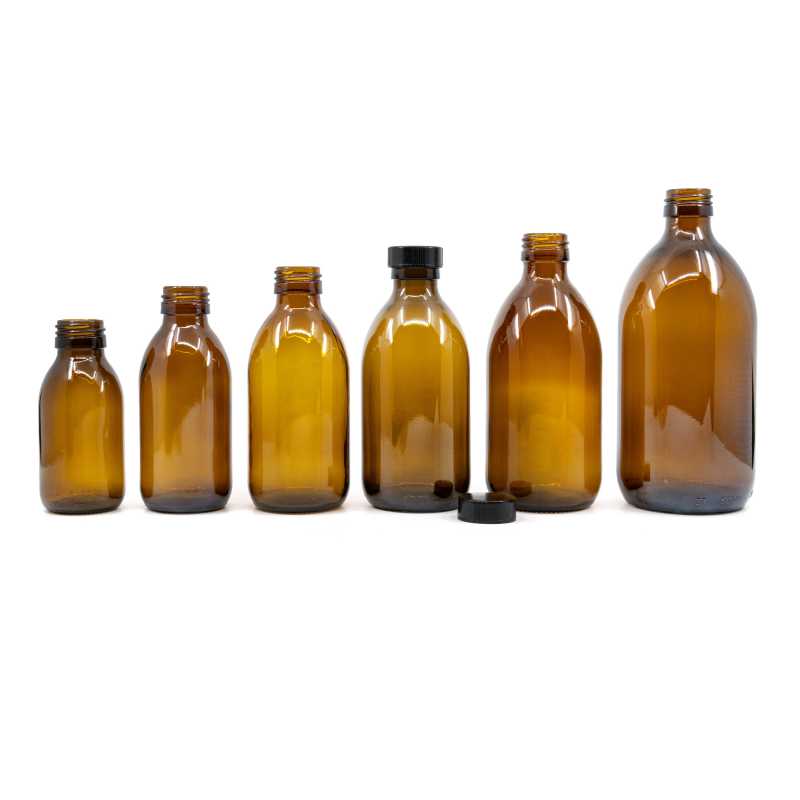 Sklenená fľaška tzv. liekovka s objemom 100 ml, je vyrobená z hrubého skla tmavohnedej farby. Slúži na uchovávanie tekutín, ktoré vďaka svojej farbe 