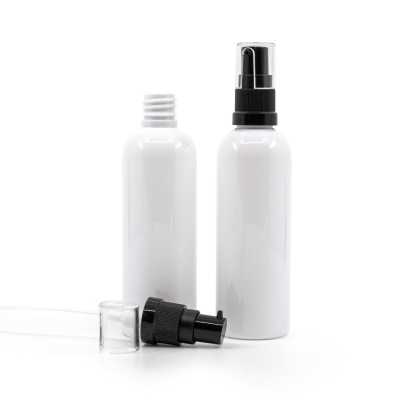 Plastová fľaša biela, dávkovač olejov, 100 ml