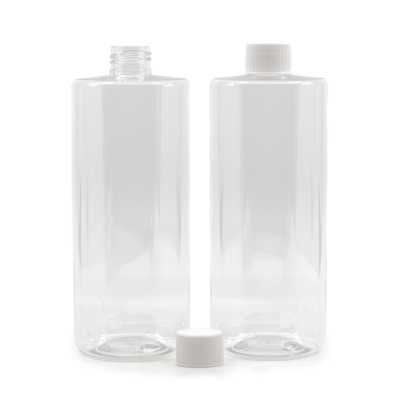 Plastová fľaša, priehľadná, biely vrchnák, 500 ml