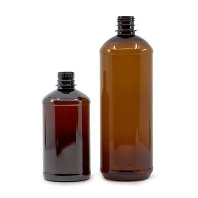 Plastová fľaška, liekovka, hnedá, 500 ml, 186 ks