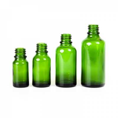 Sklenená fľaška, liekovka, zelená, 18 mm, 10 ml