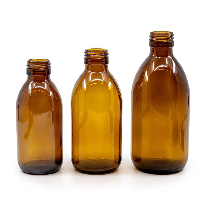 Sklenená fľaška, tzv. liekovka, je vyrobená z hrubého skla tmavohnedej farby. Slúži na uchovávanie tekutín, ktoré vďaka svojej farbe účinne ochrán